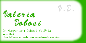 valeria dobosi business card