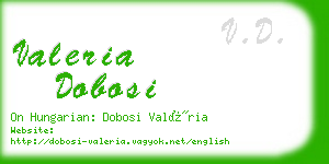 valeria dobosi business card